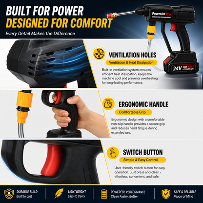 PowerJet Pro High-Pressure Water Cleaning Gun