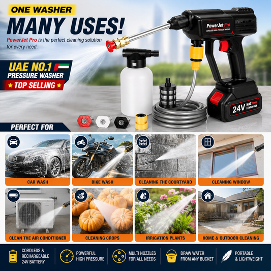 PowerJet Pro High-Pressure Water Cleaning Gun